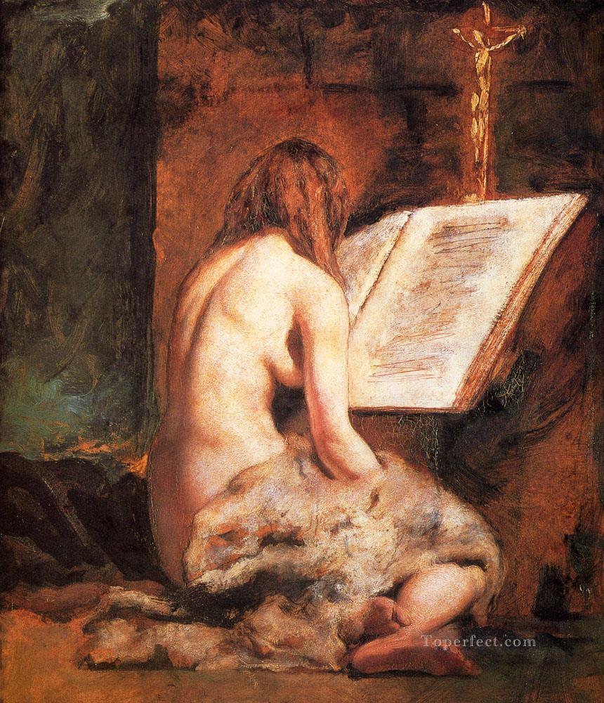 The Penitent Magdalen female body William Etty Oil Paintings